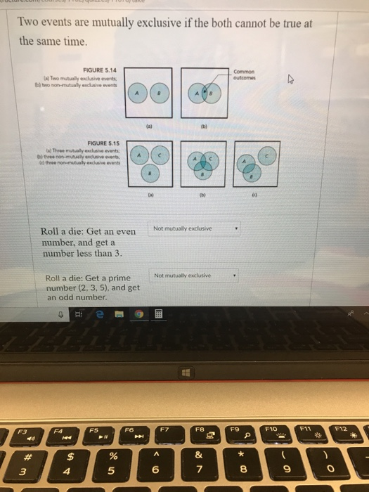 Solved Two events are mutually exclusive if the both cannot | Chegg.com