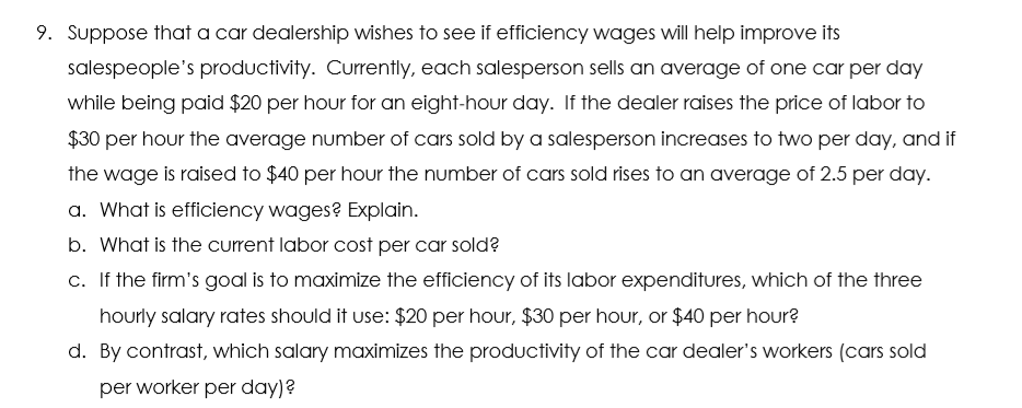 solved-9-suppose-that-a-car-dealership-wishes-to-see-if-chegg