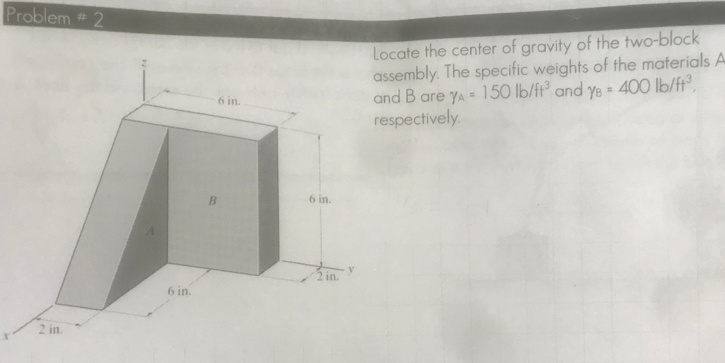 Solved Problem # 2 Locate the center of gravity of the | Chegg.com
