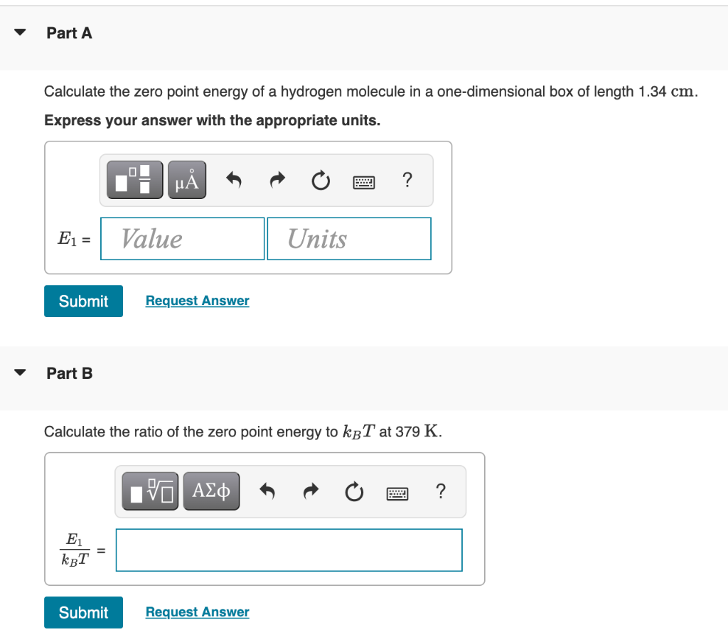 Solved Calculate the zero point energy of a hydrogen | Chegg.com