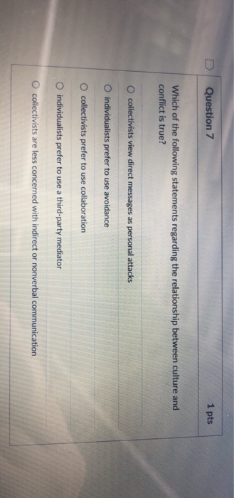 Solved D | Question 7 1 pts Which of the following | Chegg.com