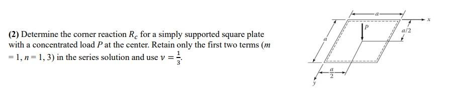 Solved (2) Determine the corner reaction Rc for a simply | Chegg.com