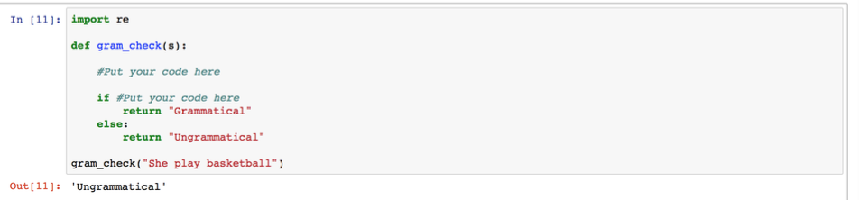 Solved Exercise 3 - Using Python Build a grammar checker | Chegg.com