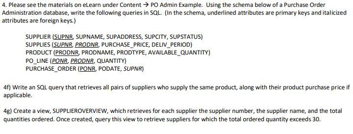 Solved 4. Please see the materials on eLearn under Content → | Chegg.com