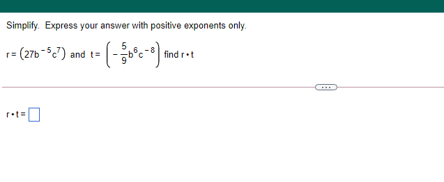 Solved Simplify. Express your answer with positive exponents | Chegg.com