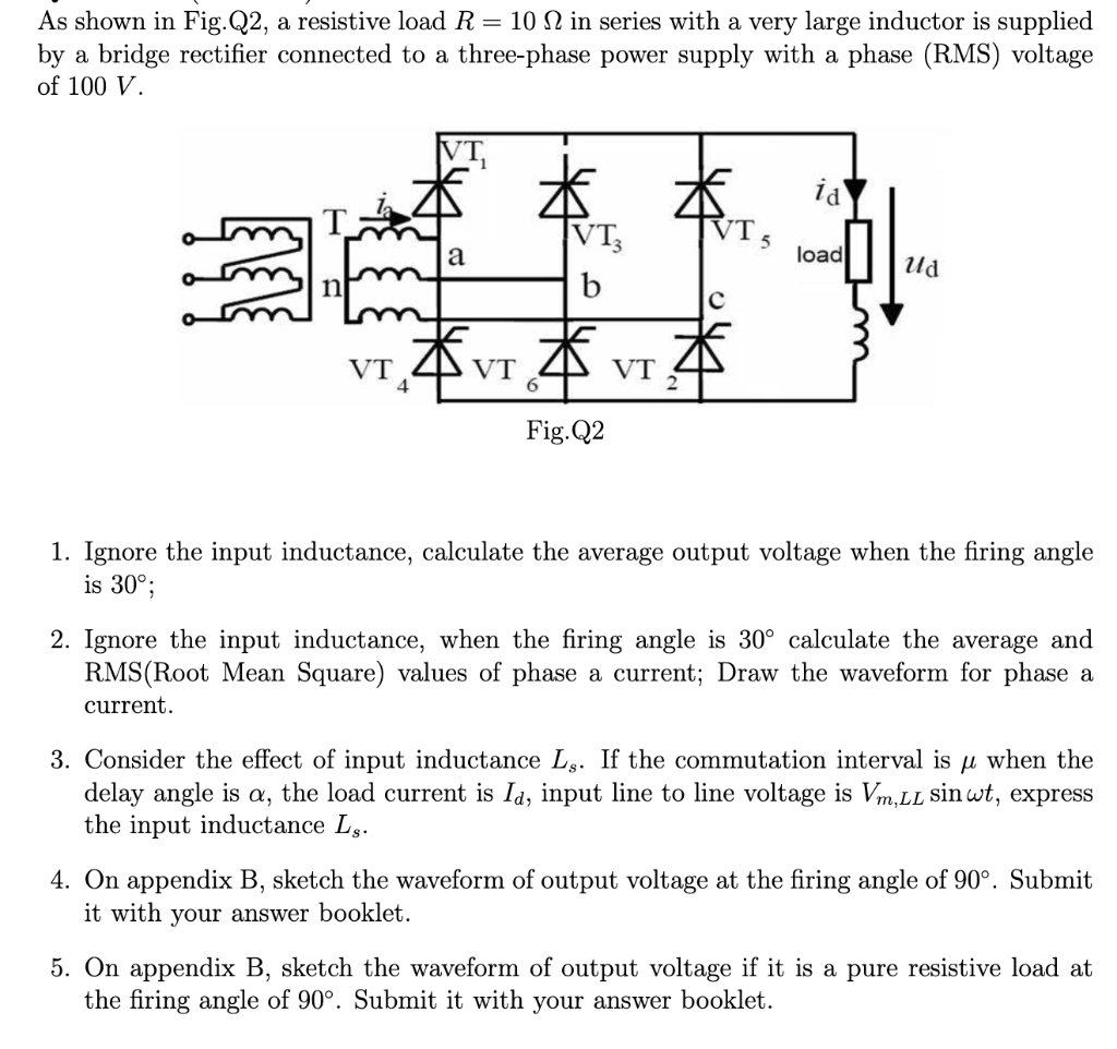 Solved As shown in Fig. 22, a resistive load R = 10 N in | Chegg.com