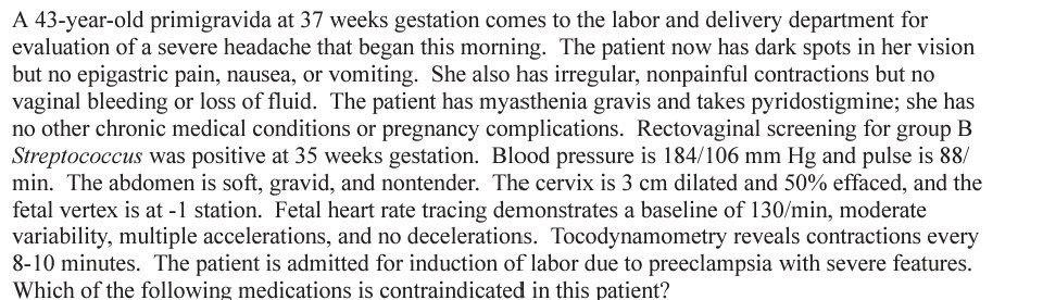 A 43-year-old primigravida at 37 weeks gestation | Chegg.com