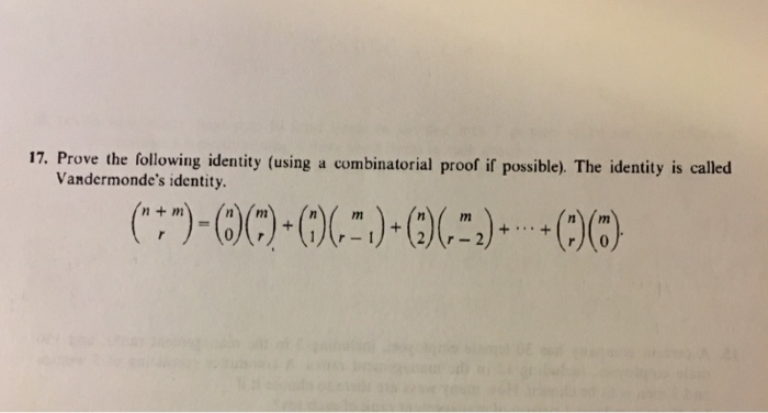 Solved 17. Prove The Following Identity (using A | Chegg.com