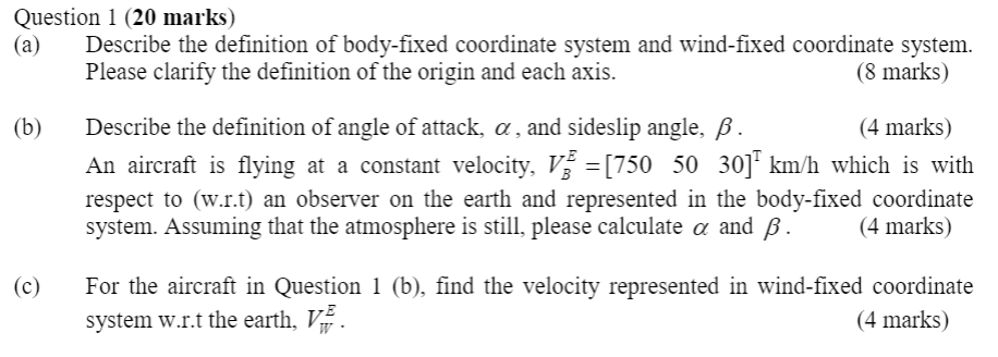 Solved Question 1 Marks A Describe The Definition Of Chegg Com