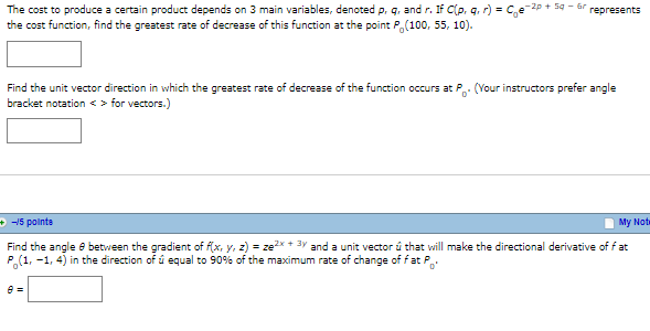 Solved The Cost To Produce A Certain Product Depends On 3 Chegg Com