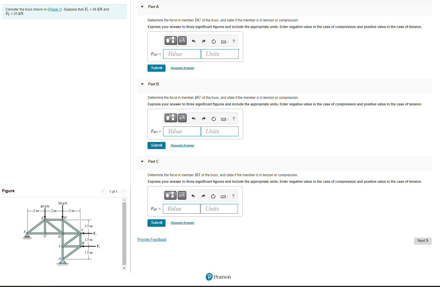 Solved Consider the truss shown in (Figure 1). Suppose that | Chegg.com