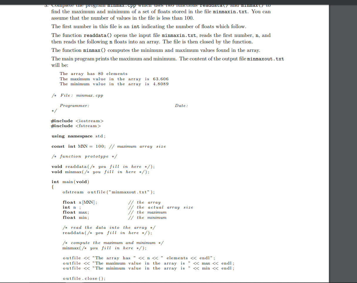 Solved » Uompiere the programm max.cpp which uses two | Chegg.com