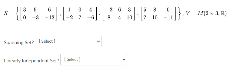 Solved In each case, determine whether or not the set S | Chegg.com