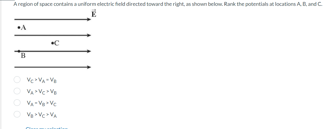 Solved A region of space contains a uniform electric field | Chegg.com