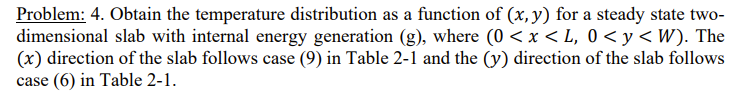 Solved Problem: 4 . Obtain the temperature distribution as a | Chegg.com