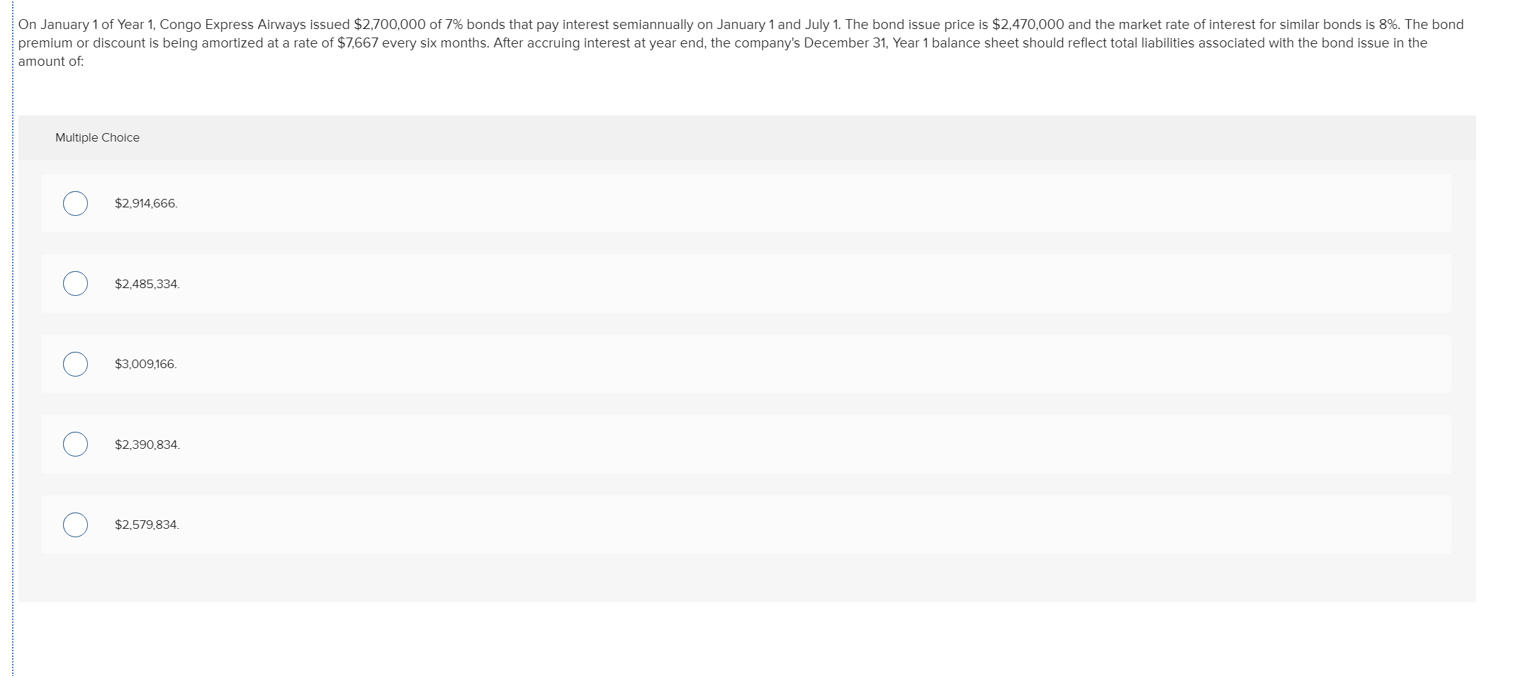 Solved On January 1 of Year 1, Congo Express Airways issued