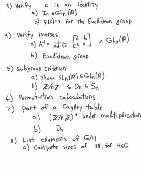 Solved Identi Ty 3 Verfy Eis An Flax For The Euclidean G Chegg Com