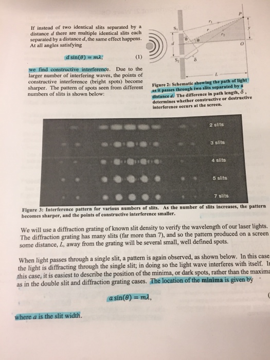 Solved Lab Experiment 2 Wave Optics Prelab Questions This