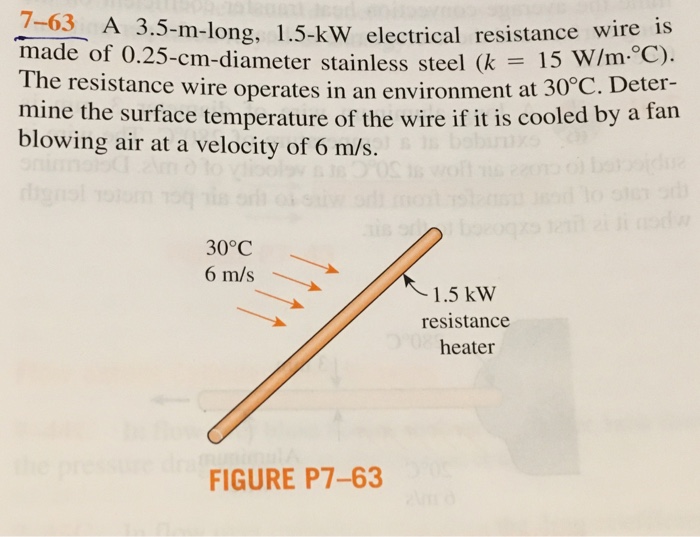 Solved A 3.5mlong, 1.5kW electrical resistance wire is