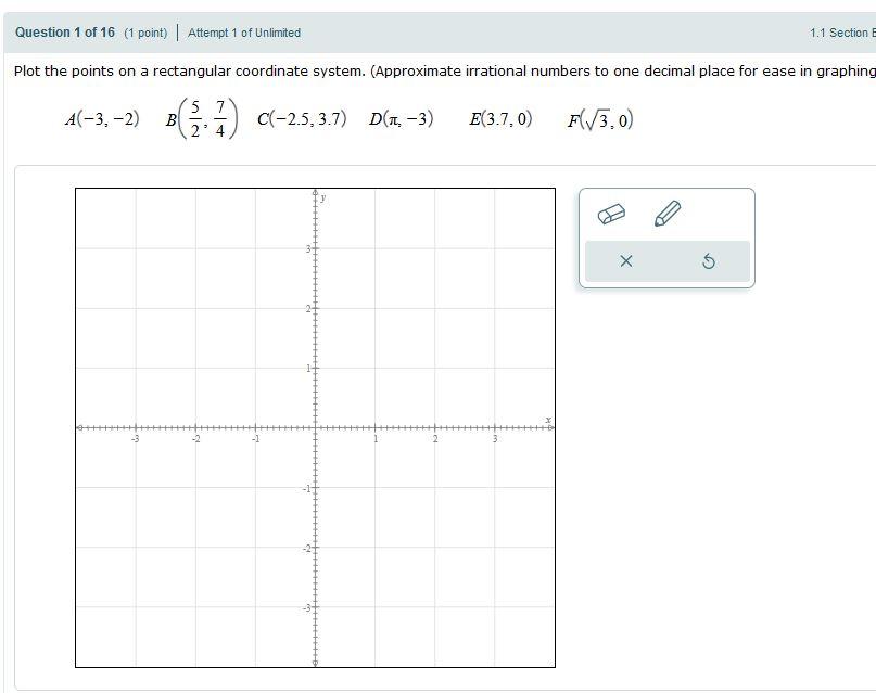 Solved Question 1 of 16 (1 point) Attempt 1 of Unlimited 1.1 | Chegg.com