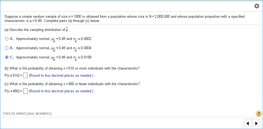 Solved Suppose a simple random sample of size n= 1000 is | Chegg.com