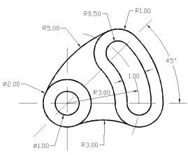 Solved Draw the object shown below in AutoCAD. Go step by | Chegg.com