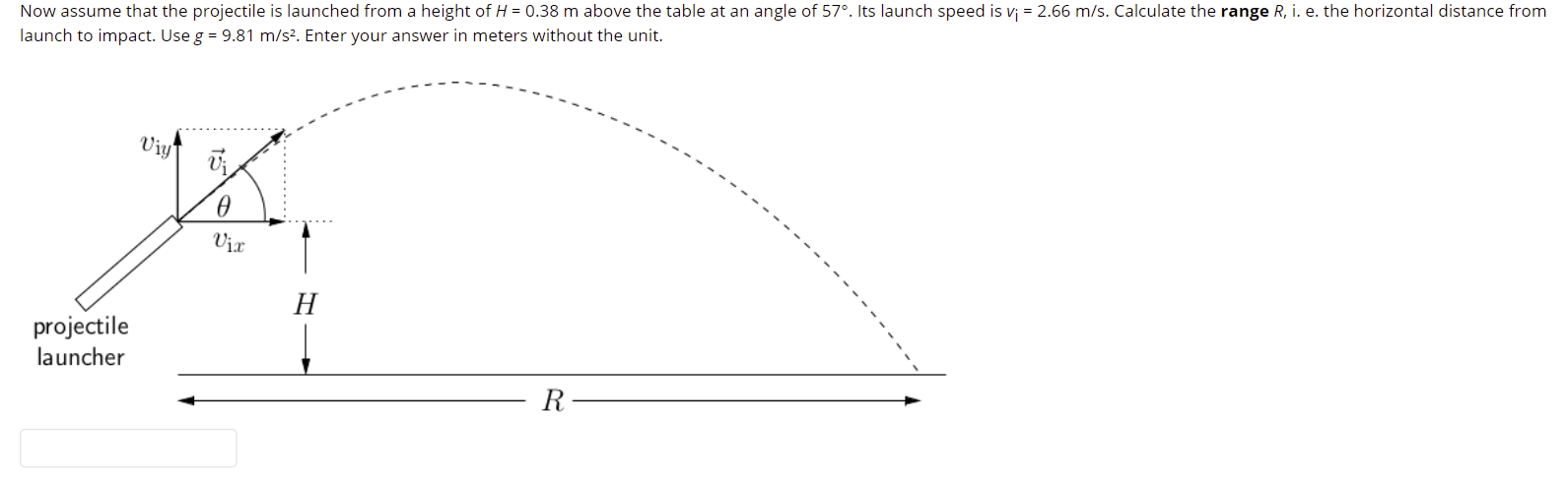 Solved Now assume that the projectile is launched from a | Chegg.com