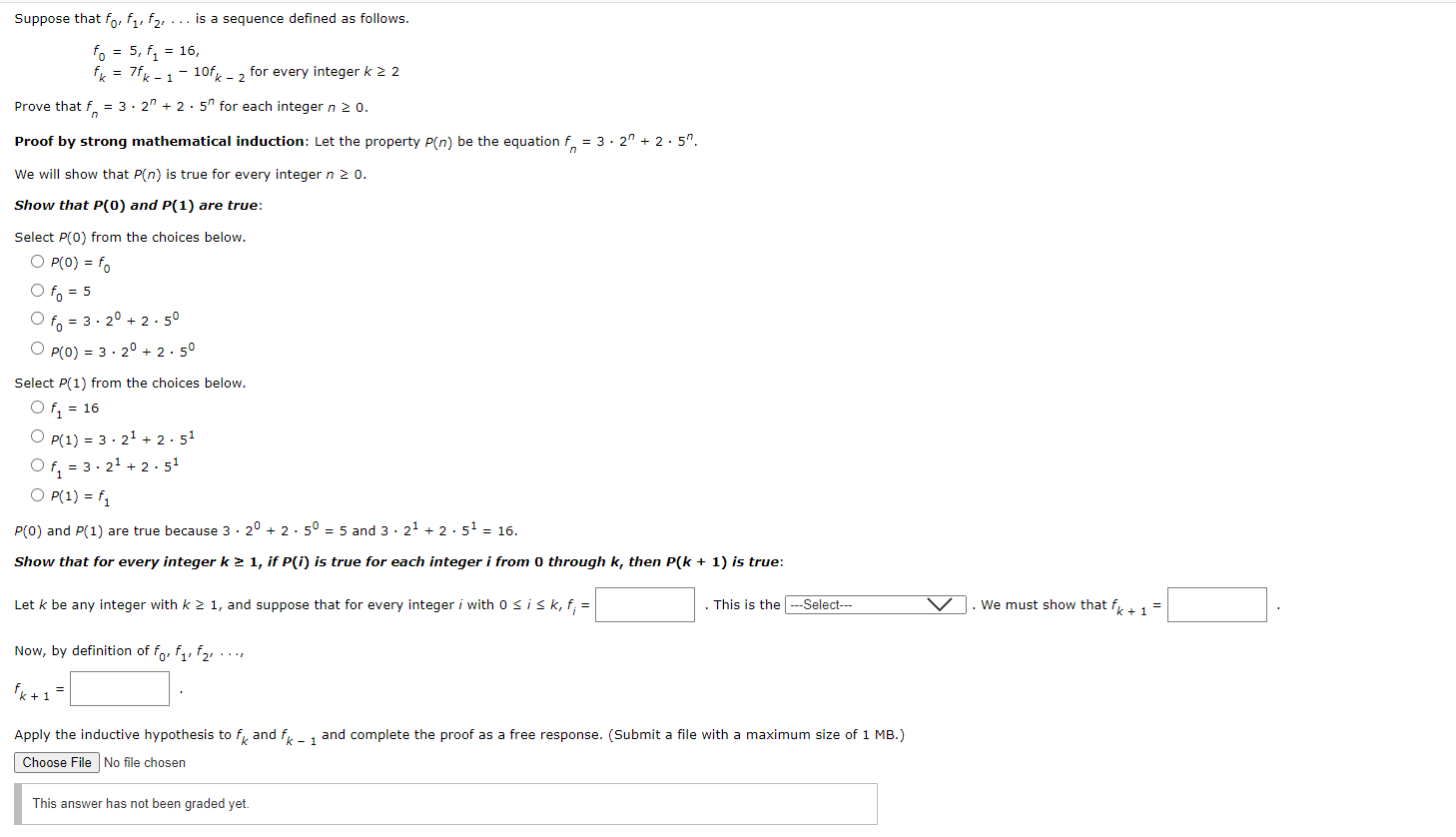 Solved Suppose That F0 F1 F2 … Is A Sequence Defined As