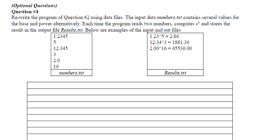 Solved Question #2: Write a program that asks the user to | Chegg.com