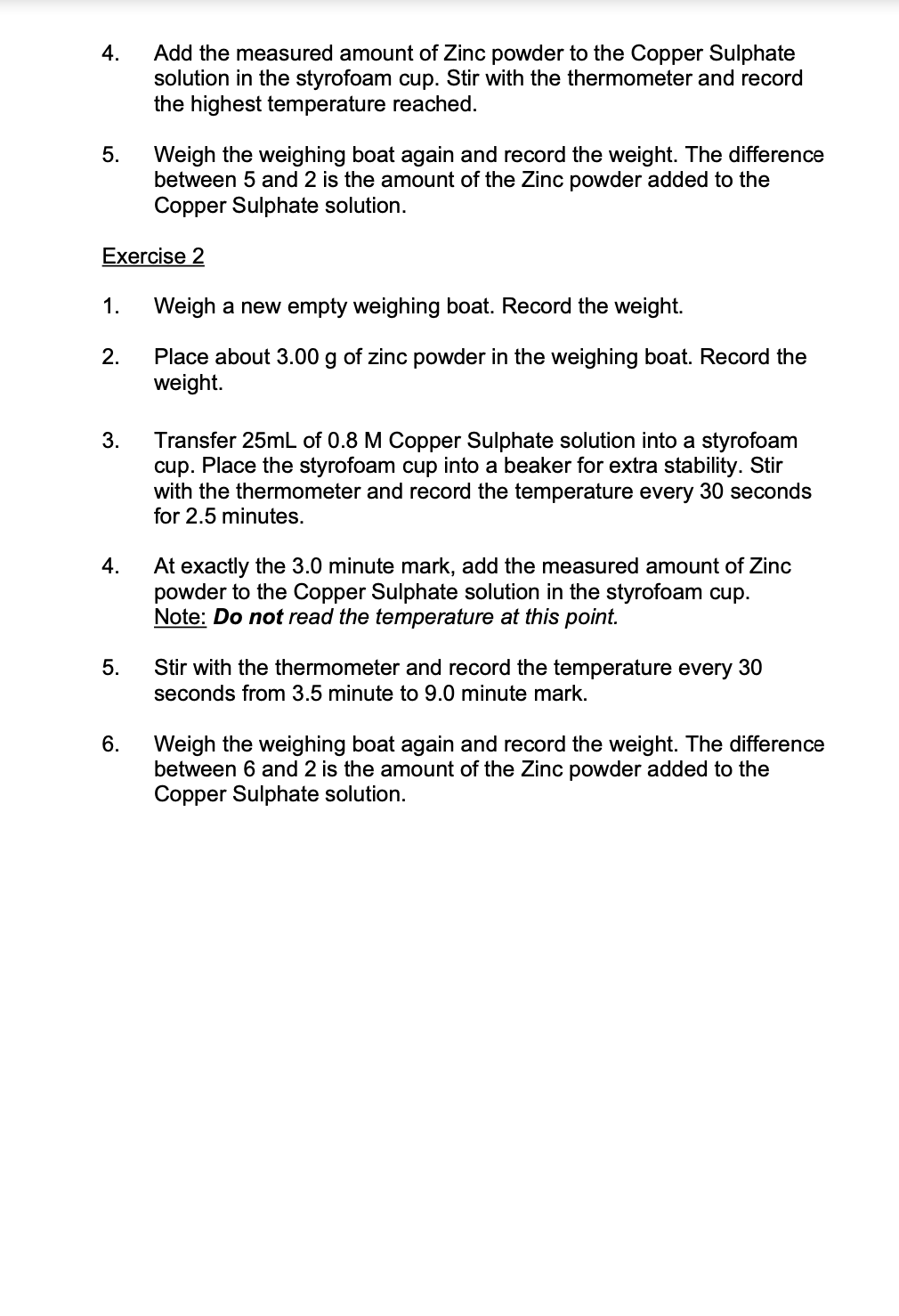 enthalpy change of ethanol experiment