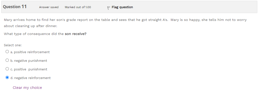 Solved Question 1 Answer saved Marked out of 0.50 P Flag | Chegg.com