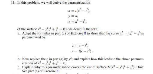 Solved 11. In this problem, we will derive the | Chegg.com