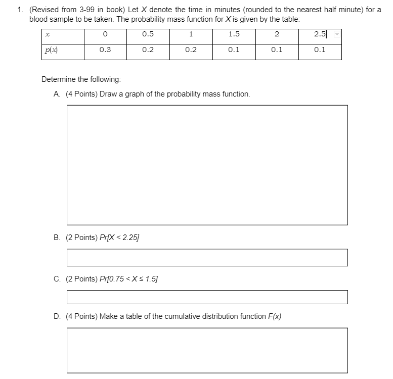 Solved LetX denote the time in minutes (rounded to the | Chegg.com