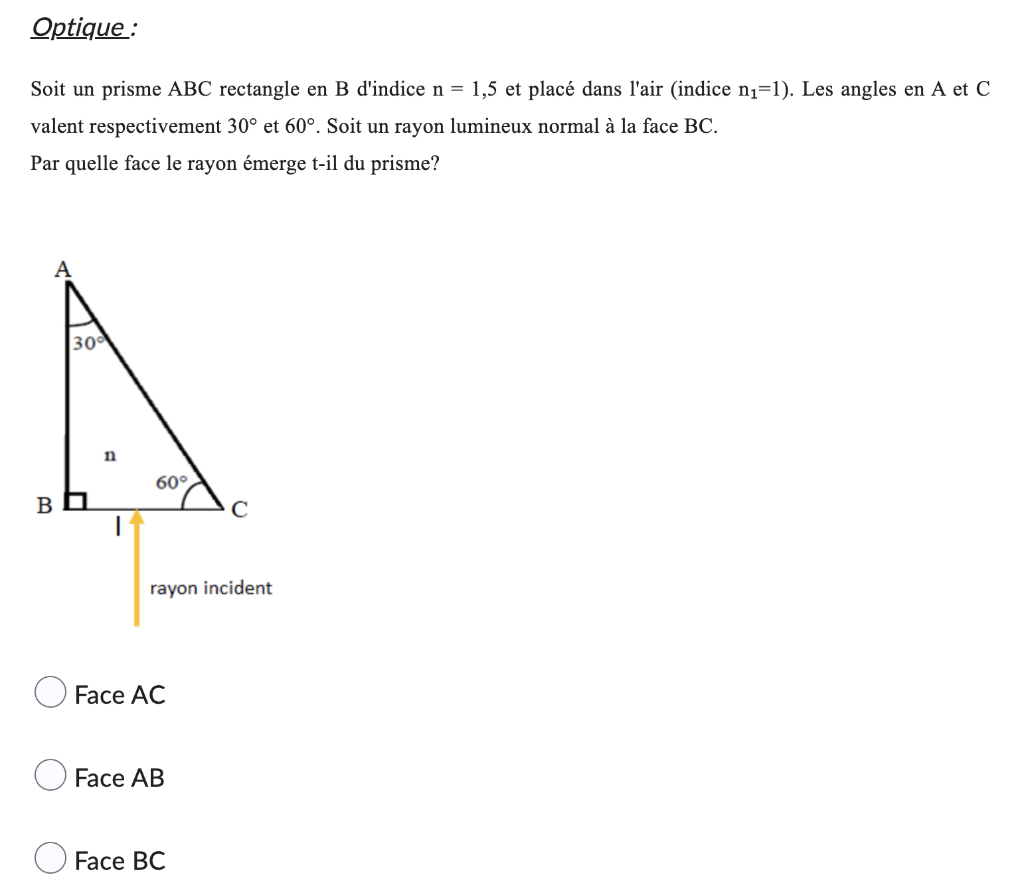 Solved Choose the right answer Q13 Optics: Consider a | Chegg.com