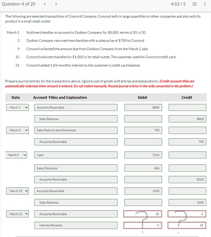 Solved The Following Are Selected Transactions Of Concord | Chegg.com