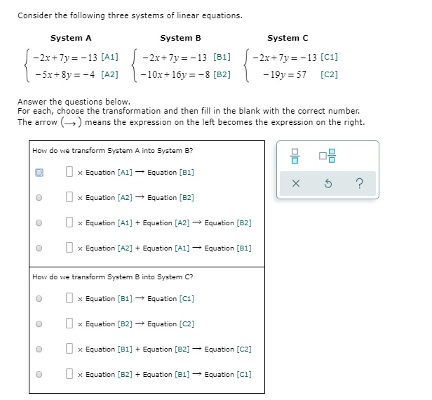Solved Consider the following three systems of linear | Chegg.com