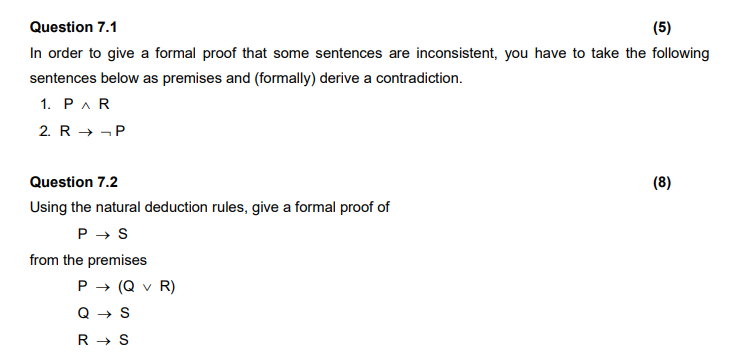 Question 7.1 (5) In order to give a formal proof that | Chegg.com