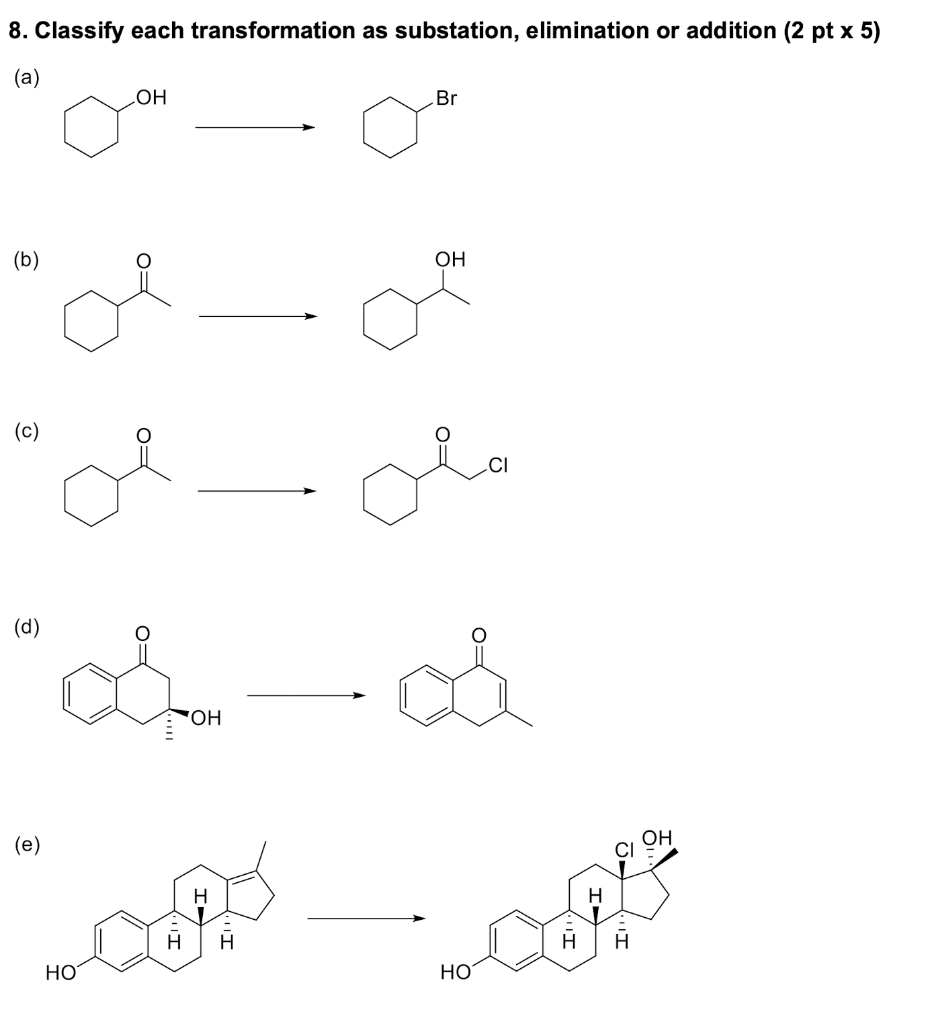 Solved 8. Classify each transformation as substation, | Chegg.com