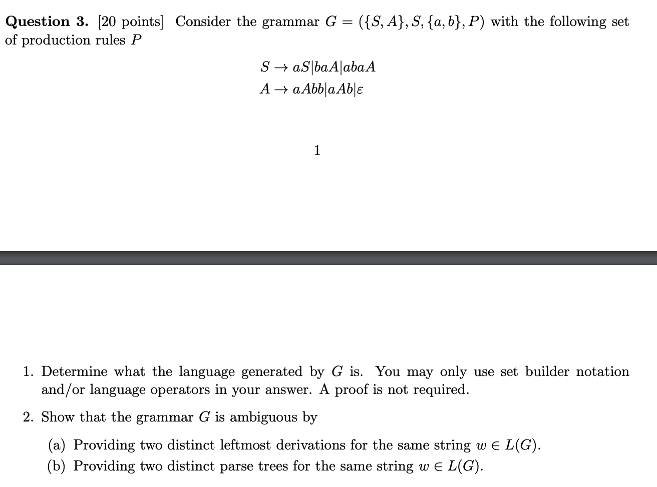 Solved Questions – 3 (20 points) a) You have the following