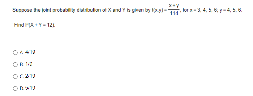 Solved Suppose The Joint Probability Distribution Of X And Y | Chegg.com