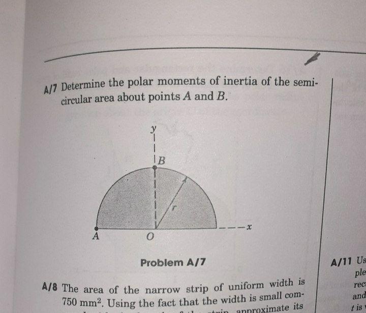 Solved A 7 Determine The Polar Moments Of Inertia Of The