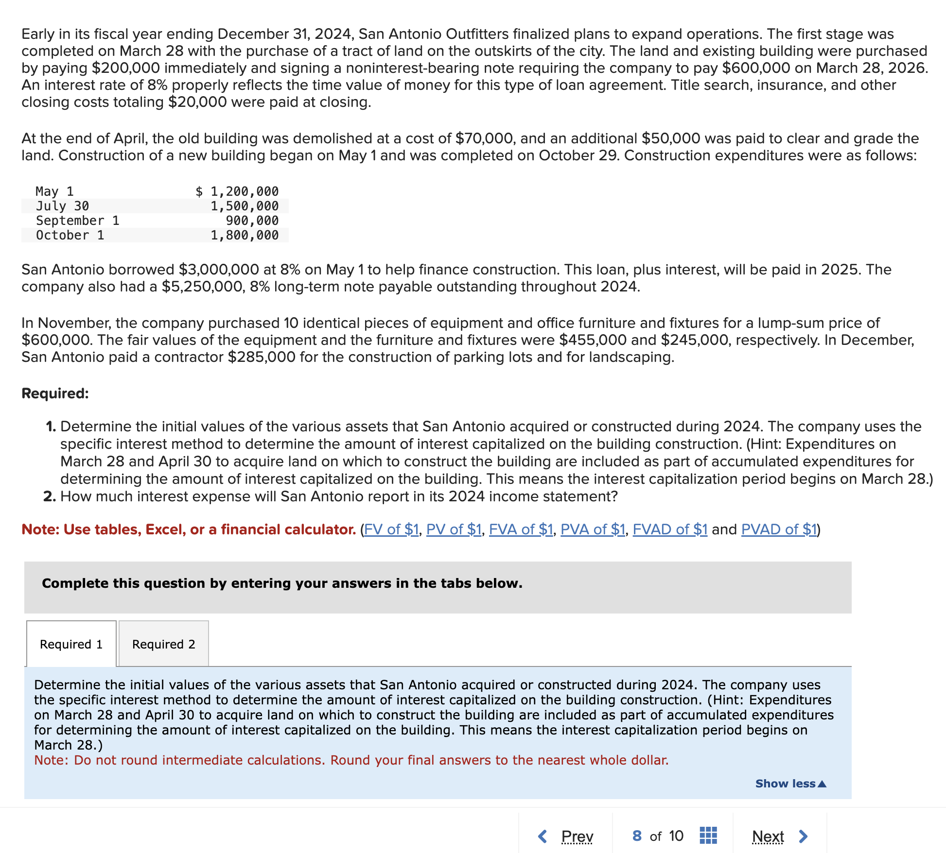 Solved Early in its fiscal year ending December 31, 2024, | Chegg.com