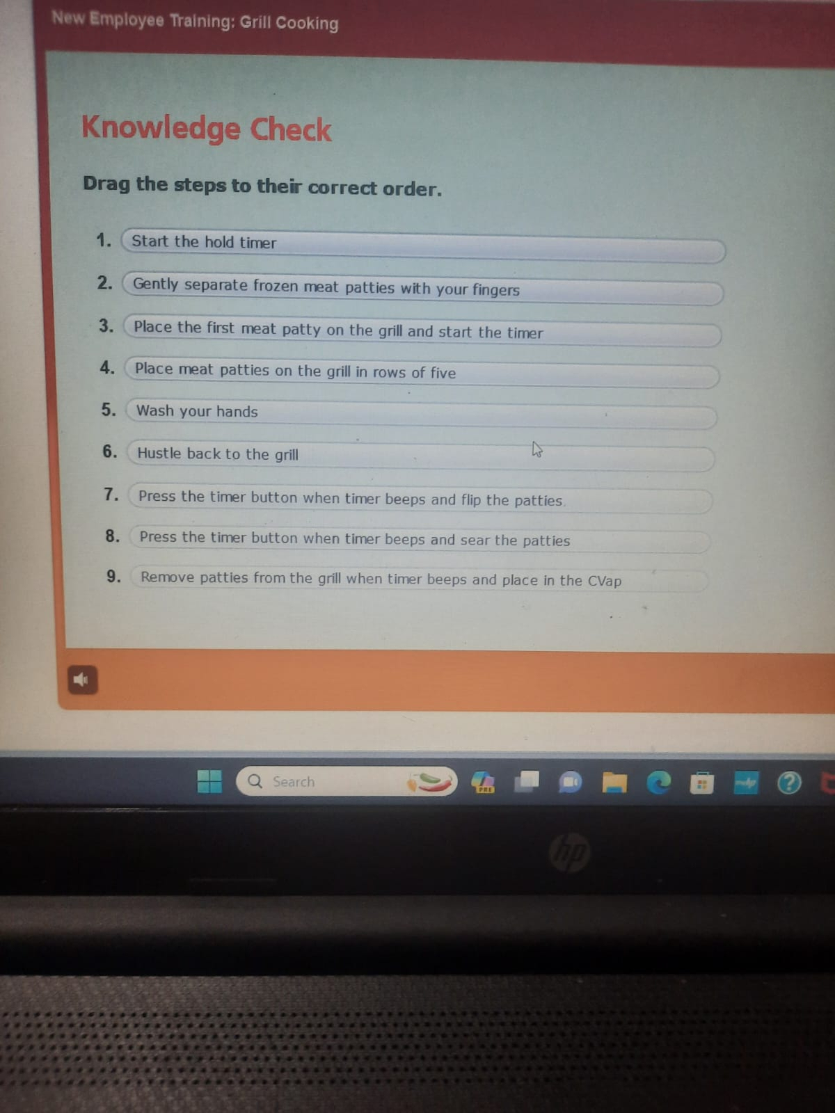 Solved Knowledge CheckDrag the steps to their correct | Chegg.com