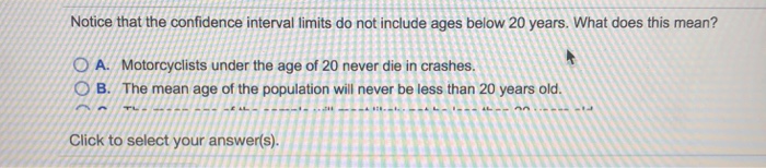 Solved A Study Of The Ages Of Motorcyclists Killed In | Chegg.com