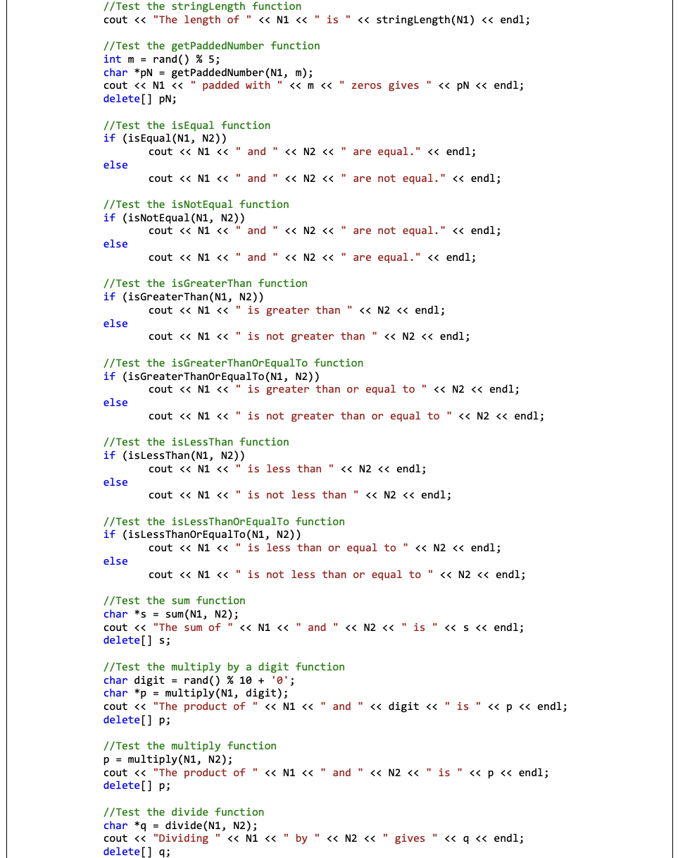Solved IN THIS NEED TO WRITE THE FUNCTIONS THAT HAS BEEN | Chegg.com