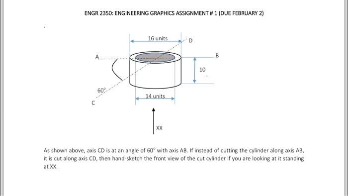 Solved As shown above, axis CD is at an angle of 60 degree | Chegg.com