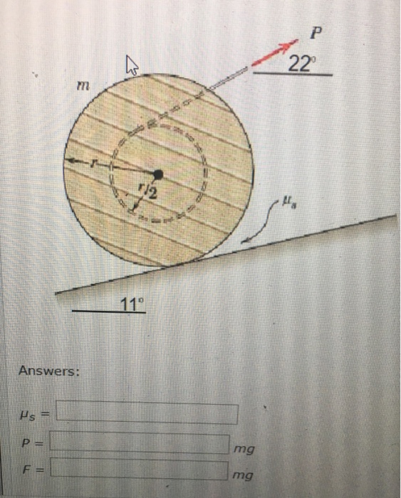 Solved Determine The minimum coefficient of static friction | Chegg.com