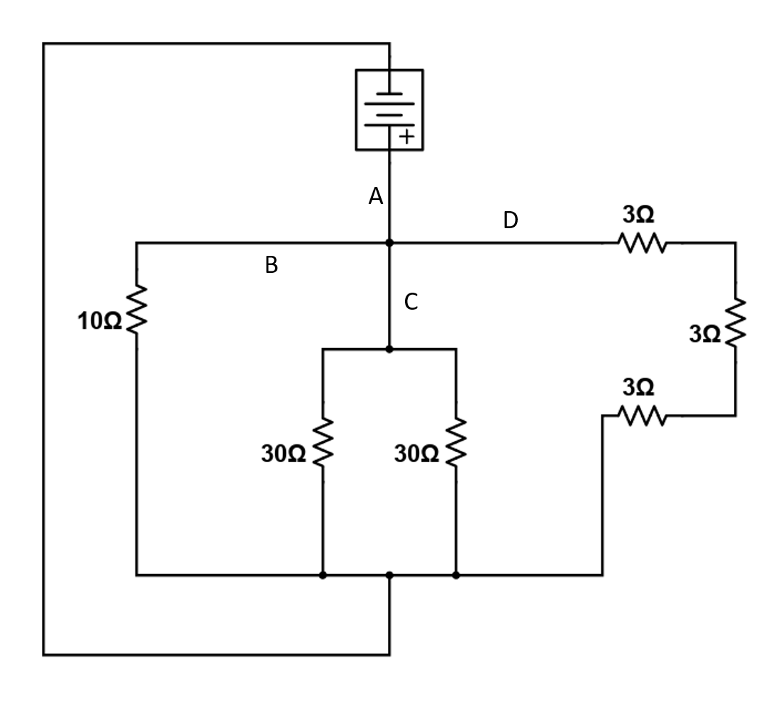 Solved Consider the follow circuit diagram. Through which | Chegg.com