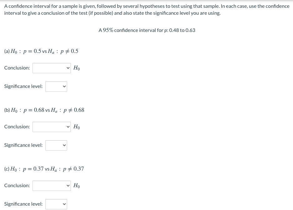 Solved A confidence interval for a sample is given, followed | Chegg.com