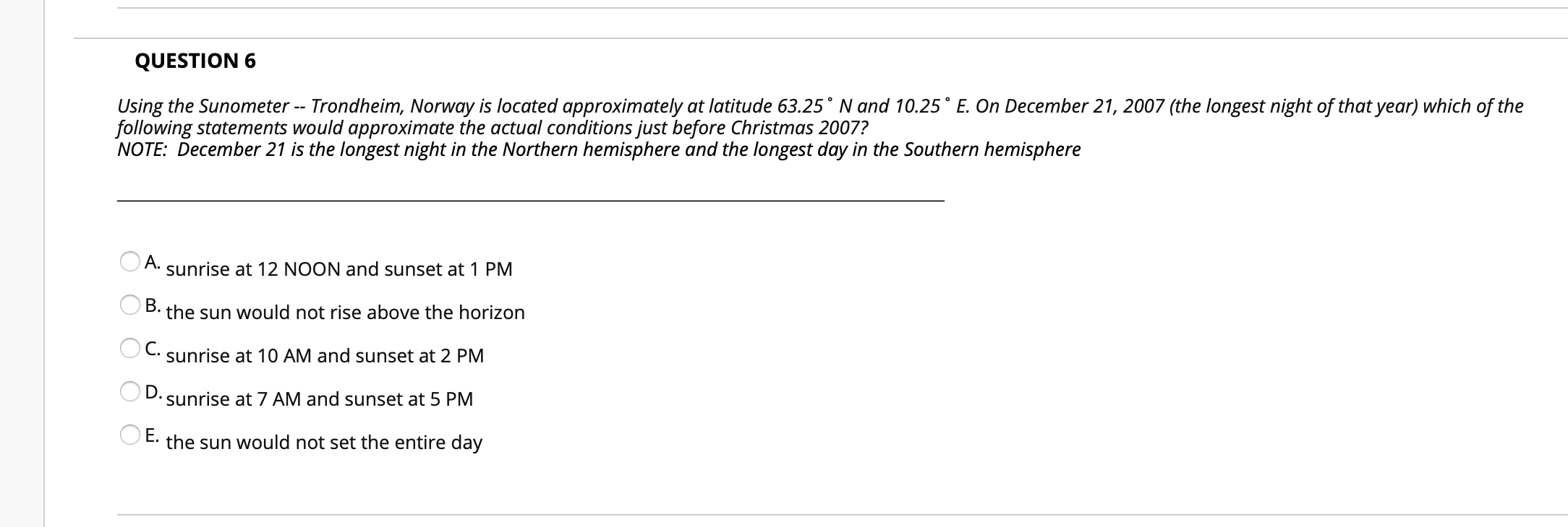 SUN OMETER QUESTION 1 Using the Sunometer -- | Chegg.com